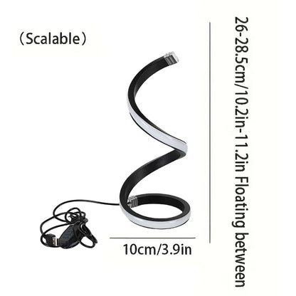 USB Spiral LED Night Light with 3 Colors