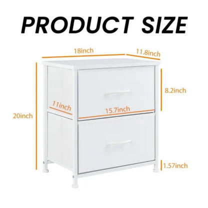 Set of 2 Fabric Drawer Cabinets